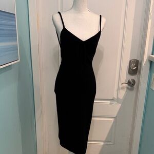 Elegant Black Spaghetti Strap Dress